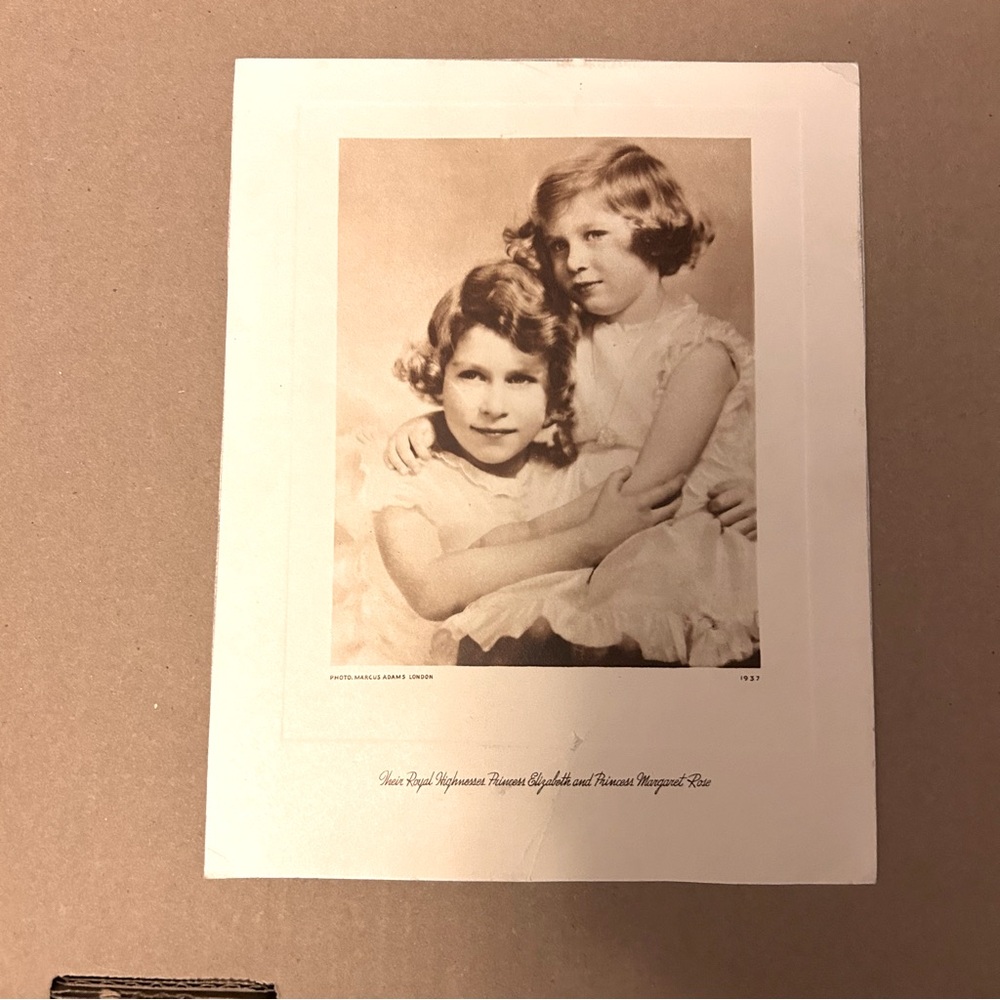 HRH Princesses Elizabeth & Margaret - Photograph 1937 by Marcus Adams London